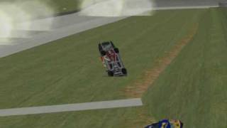 Nascar Racing 2003 season 2 flips crashes wrecks nr2003 [upl. by Ahsikin826]