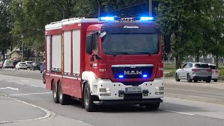 Ergänzender Zug zu Vollalarm Einsatzfahrten Werkfeuerwehr BASF [upl. by Moser]