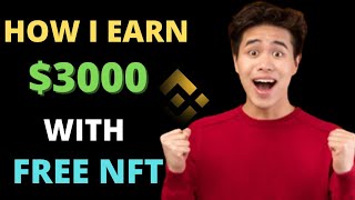 how to claim and sell free binance NFT in binance  3000 free NFT [upl. by Blondy]