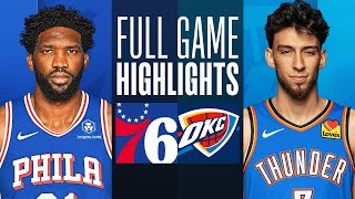 Game Recap 76ers 127 Thunder 123 [upl. by Sardella594]