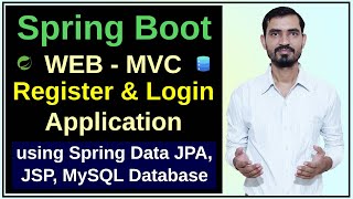 14 Spring Boot Register Login amp Logout using Spring Data JPA JSP MySQL Database  Add HTML amp CSS [upl. by Werra371]