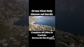 drone view italy italia limone sul garda birdview volare fly 4k youtube youtubeshorts [upl. by Anoif]