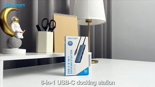 Vention USBC to HDMIUSB 30x3SDTF Docking Station Aluminum Alloy Type TOO [upl. by Yregerg]