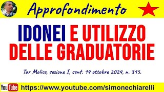 IDONEI nei concorsi pubblici e utilizzo delle graduatorie  commento a sentenza 9112024 [upl. by Culley834]