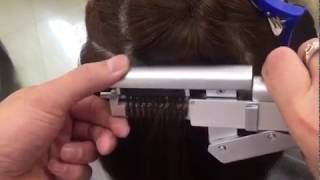 The latest high technology 6D hair extensions 6D hair machine [upl. by Aysahc]