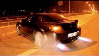 Mazda Rx8 Tem BACKFIRE 360 and Burnout Turkey [upl. by Abe]