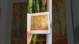 Autumn Woods Scene w Gouache autumn shorts sketchbook artoftheday sketchbookart [upl. by Akcebar775]