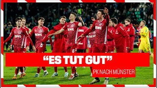 quotMannschaft ist sehr stabilquot  Pressekonferenz nach Münster  SC Preußen Münster  1 FC Köln 01 [upl. by Ahsela]