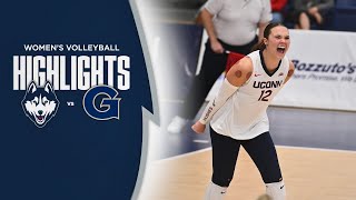 HIGHLIGHTS  UConn Volleyball vs Georgetown [upl. by Laucsap]