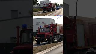 Iveco Hauber WLF Flughafenfeuerwehr Frankfurt unterstützt bei Waldbrand in MörfeldenWalldorf [upl. by Sacken]