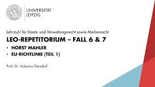 LEO Repetitorium Staatsrecht Fall 6 amp 7 [upl. by Esli976]