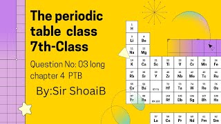 Alkali metals and alkaline earth metal topc class 7th Question 3 chapter 4 [upl. by Vita]