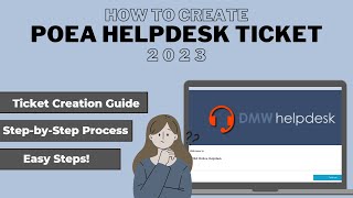 HOW TO CREATE TICKET IN POEA ONLINE HELPDESK 2023 [upl. by Starlene]