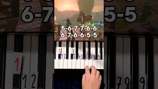 Zelda BotW Kass Theme Piano Tutorial shorts [upl. by Kaazi]