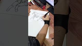 Fast timelapse of the horse ink drawing [upl. by Kappenne]