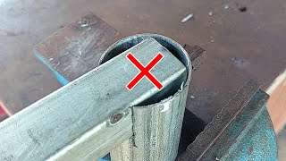 Tricks for fabricating strong thin metal pipes that welders rarely talk about  pipe cutting tricks [upl. by Waylen]