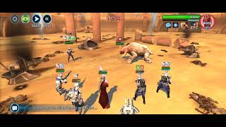 SWGOH  LSTB  KAM mission with r4 Shaak Ti and r4 Clones r7 Fives [upl. by Kathrine]