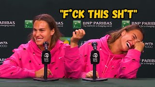 Aryna Sabalenka to Umpire quotFCK this SHTquot  IW 2024 [upl. by Henson]