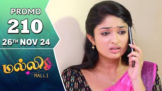 Malli Serial  Episode 210 Promo  26th Nov 24  Nikitha  Vijay  Saregama TV Shows Tamil [upl. by Jar]