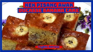 Kek Pisang Awak Ducasse Banana Cake dengan Warna Menawan UratUrat Pisang Teserlah Lembut Gebu [upl. by Sedecram]