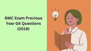 BMC Exam Previous year GK Questions [upl. by Akena]