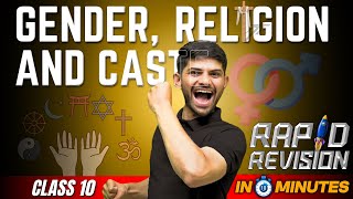 Gender Religion and Caste  10 Minutes Rapid Revision  Class 10 SST [upl. by Eceerehs575]