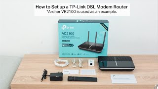 How to Set up a TPLink DSL Modem Router via Tether App use Archer VR2100 [upl. by Fabian]