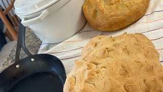 Bread making Staub Dutch oven vs Cast Iron Skillet [upl. by Rotce]