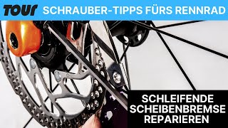 Scheibenbremse an Rennrad und Gravelbike einstellen  DiscBremse schleift [upl. by Rento]