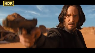 Desert Fight Chase Scene John Wick Chapter 4 2023  John Kills High Table Elder Opening Scene HDR [upl. by Fairfax108]