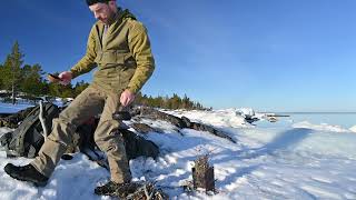 Wood Stove and Micro Spikes for a Trip on the Ice [upl. by Anita]