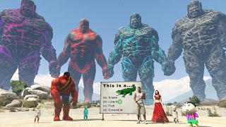 Franklin Bhaiya Take English Test Of Lava God Shinchan Pukki Ice God And Kamla Red Hulk in GTA 5 [upl. by Asela123]