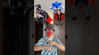 Sonic characters get SPIDERMAN VENOM SHIN SONIC version sonic amy tails knuckles shadow eggman [upl. by Alaunnoif298]