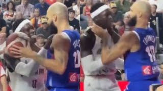 DENNIS SCHRODER CHOKED BY EVAN FOURNIER IN FIGHT DURING GAME FULL FIGHT THEN PRETENDED AFTER [upl. by Adoc]