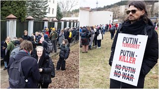 Lietuvoje gyvenantys Rusijos piliečiai susirinko atiduoti balsą atsakė ką palaiko [upl. by Cimah]