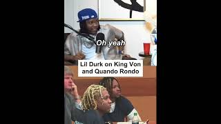 Lil Durk on King Von and Quando Rondo [upl. by Ennovyahs]