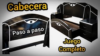 CÓMO HACER UNA CABECERA DE CAMA CON VELADORES PASO A PASO [upl. by Andel993]