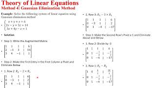 Gaussian Elimination Method Linear Algebra Easy tricks for solving systems of linear equation [upl. by Marou]