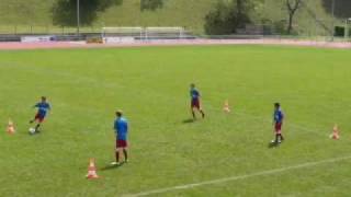 Fussballtraining Doppelpass 4  Passen  Technik [upl. by Yragerg]