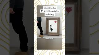 Why was this painting worth 14 million dollars destroyed in auction banksy foryou art [upl. by Mercorr]