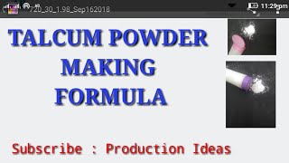 Talcum powder manufacturing in Hindi [upl. by Stochmal692]