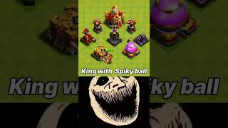 Barbarian king with spiky ball and giant gauntlet clashofclans coc shorts [upl. by Ninnette938]