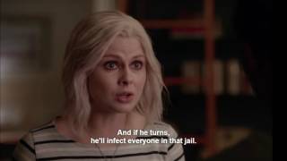 DONT PLAY WITH KNIVES KIDS Liv gets Clive to believe in zombies iZombie S2E18 [upl. by Nalon]