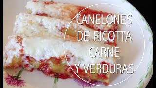 Cómo hacer canelones con carne y ricota espinacas Receta Salsa blanca y roja [upl. by Eceinal840]