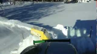 John Deere 2520 blowing over 2 feet of powder [upl. by Atila]