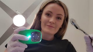 ASMR 1 Minute Cranial Nerve Exam Eye Ear Dentist Haircut Barbershop Measuring Photoshoot [upl. by Cale]