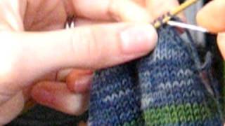 Kitchener Stitch To Close Sock Toe [upl. by Kucik401]