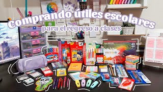 Comprando útiles escolares para el regreso a clases📚✨sorteo🥰 [upl. by Nevin]