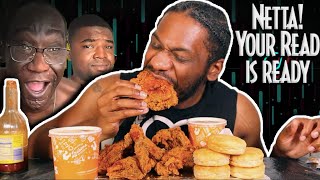 POPEYES MUKBANG  MS NETTA amp CHARLES BACKLASH [upl. by Ebert]