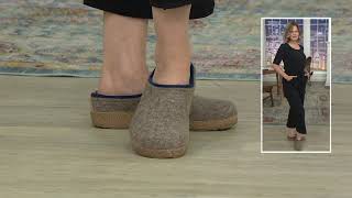 Haflinger Grizzly Felt Clogs  Kris on QVC [upl. by Vas]